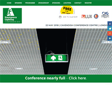 Tablet Screenshot of emergencylightingconference.com
